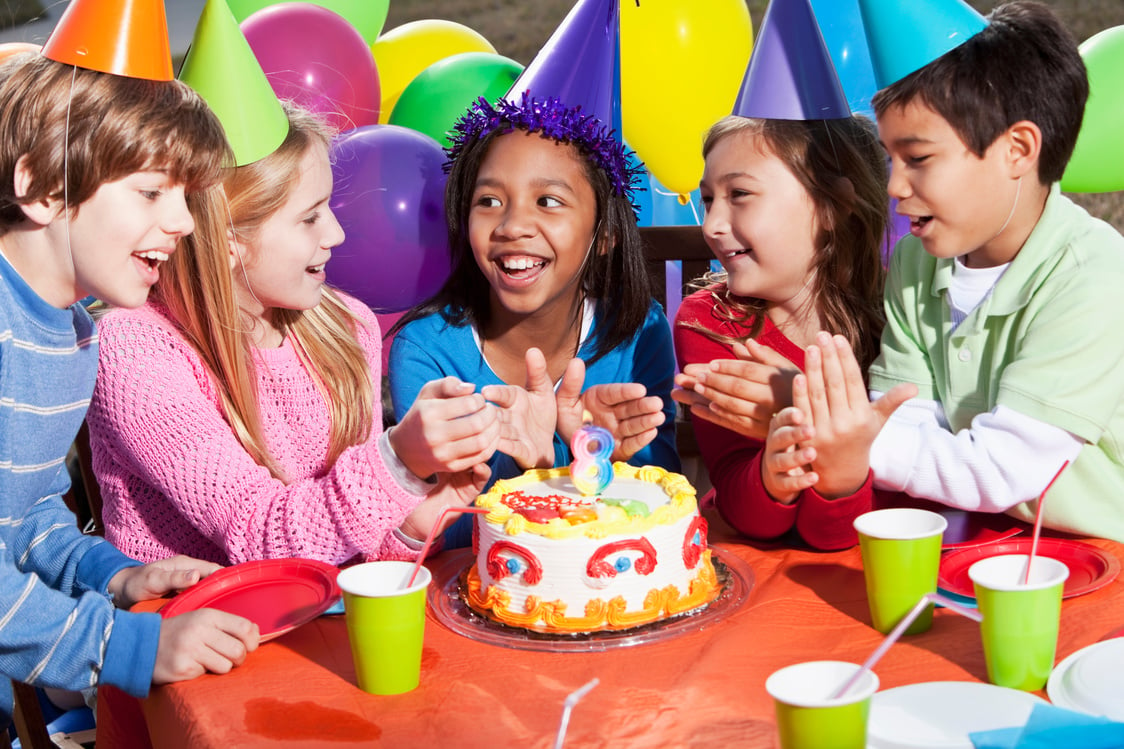 Children at birthday party